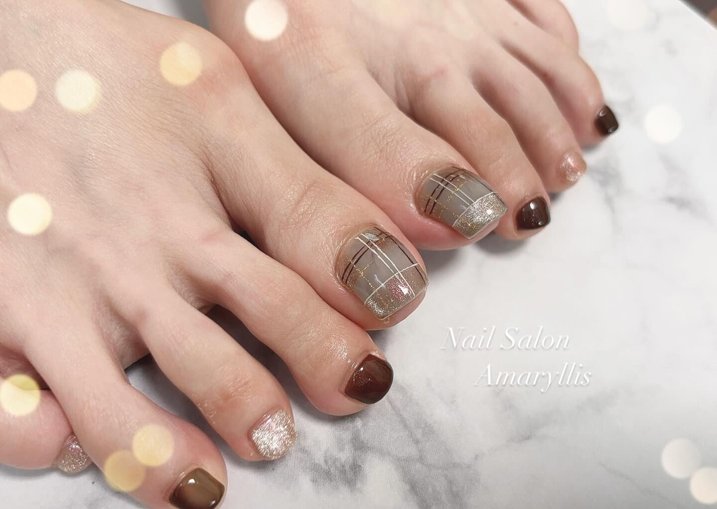 秋フットネイル💅🍂