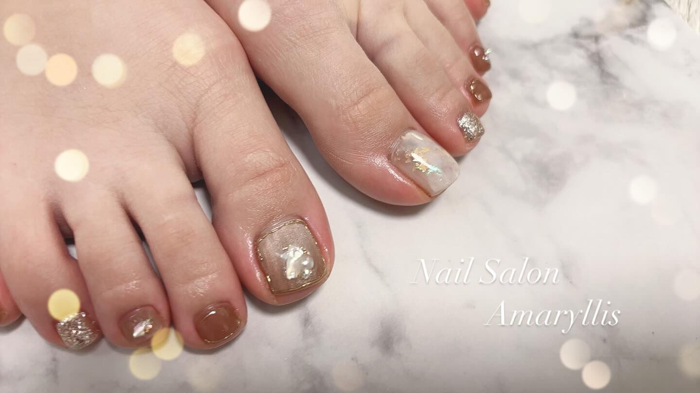 ニュアンスネイル💅🤎