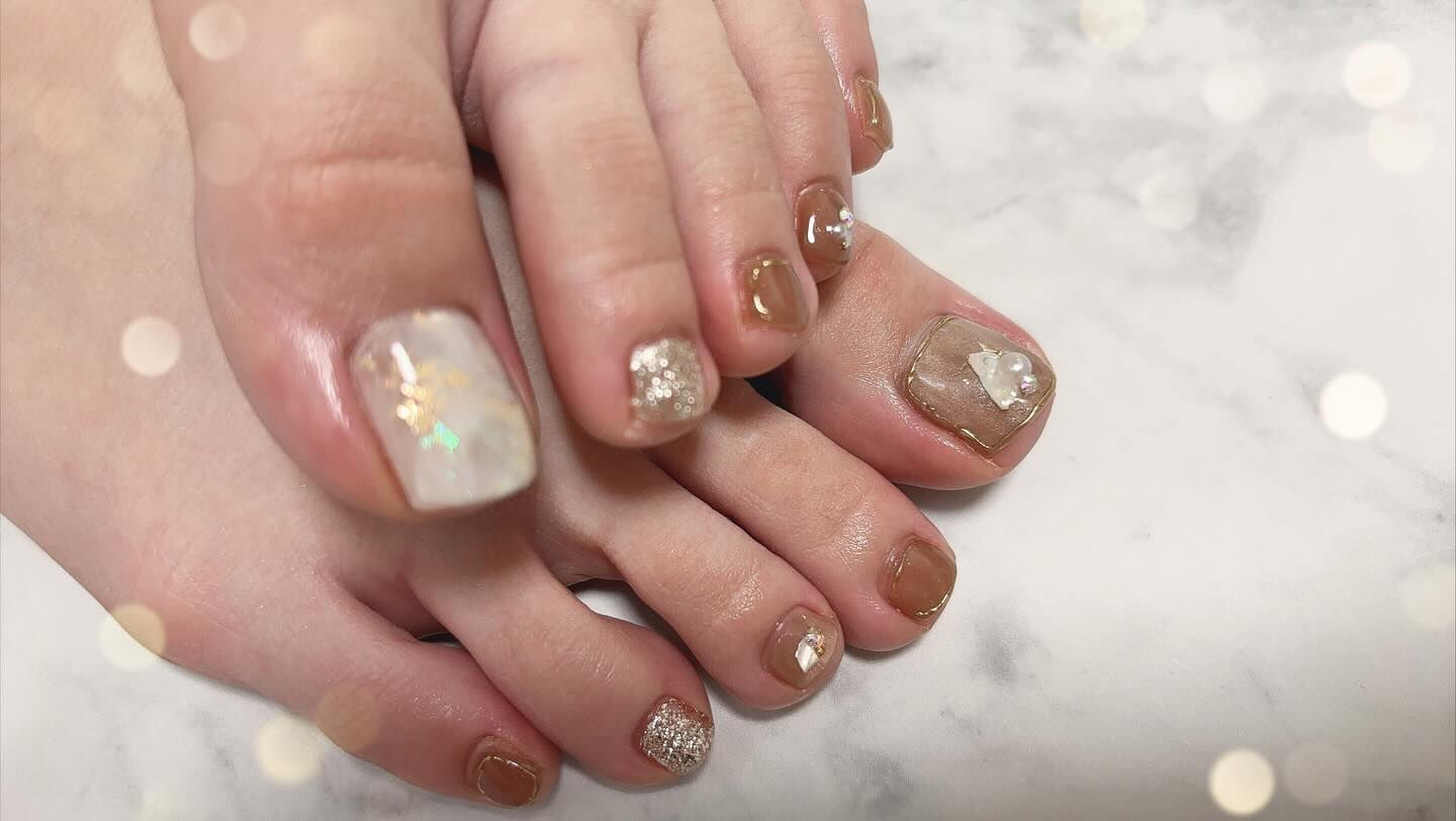 ニュアンスネイル💅🤎